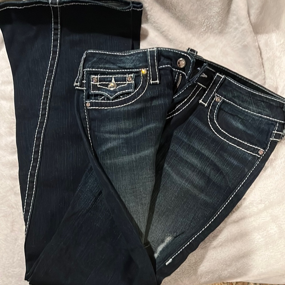 True religion, Disco rhinestone studded flare, jeans, size 30